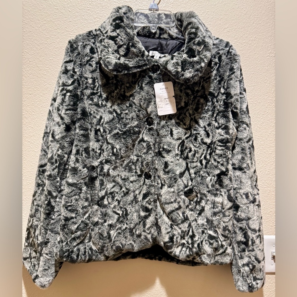 Soft furry coat. Perfect for winter. Dress up or casual